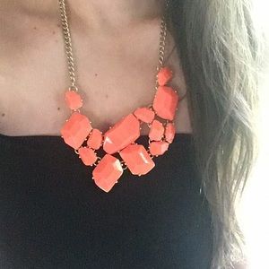 Orange statement necklace